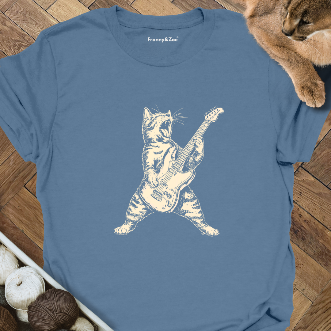 Guitar Cat V T-Shirt