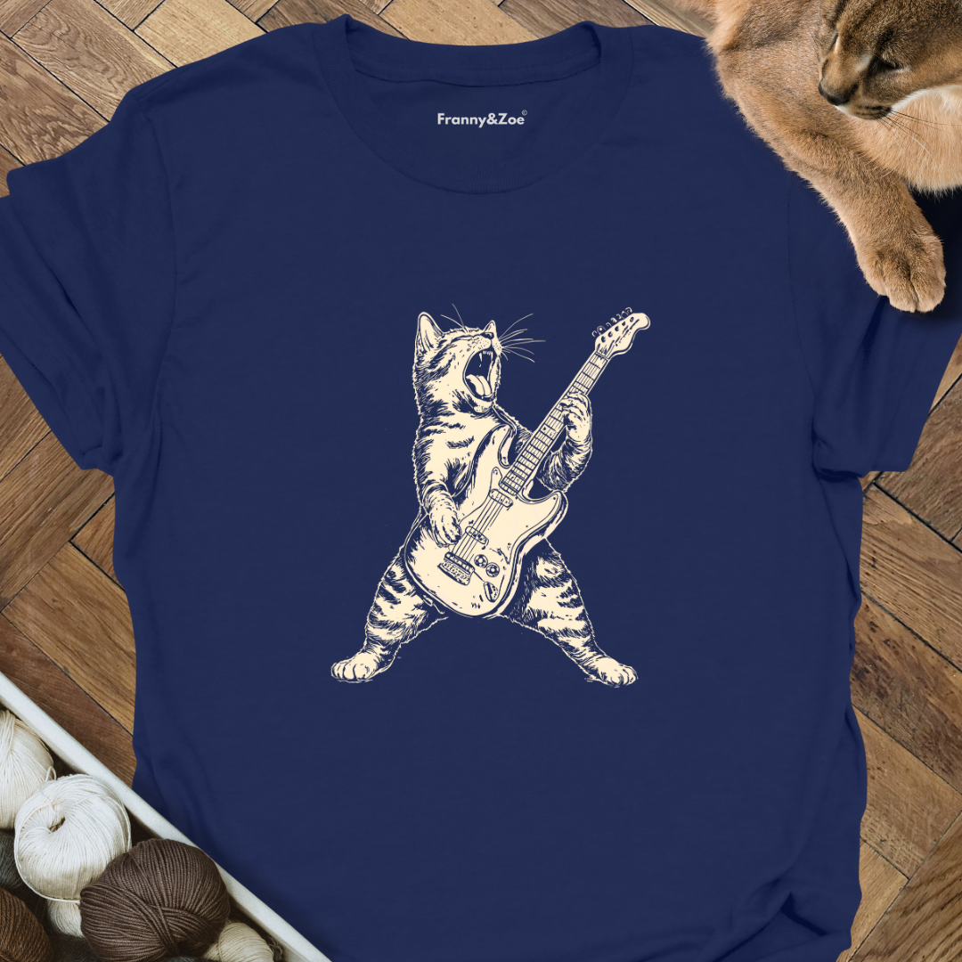 Guitar Cat V T-Shirt