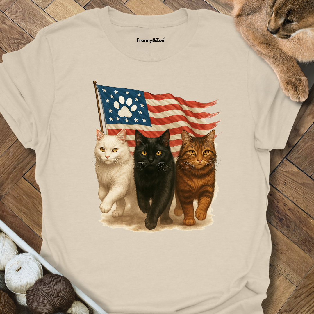 Flag And Cats T-Shirt