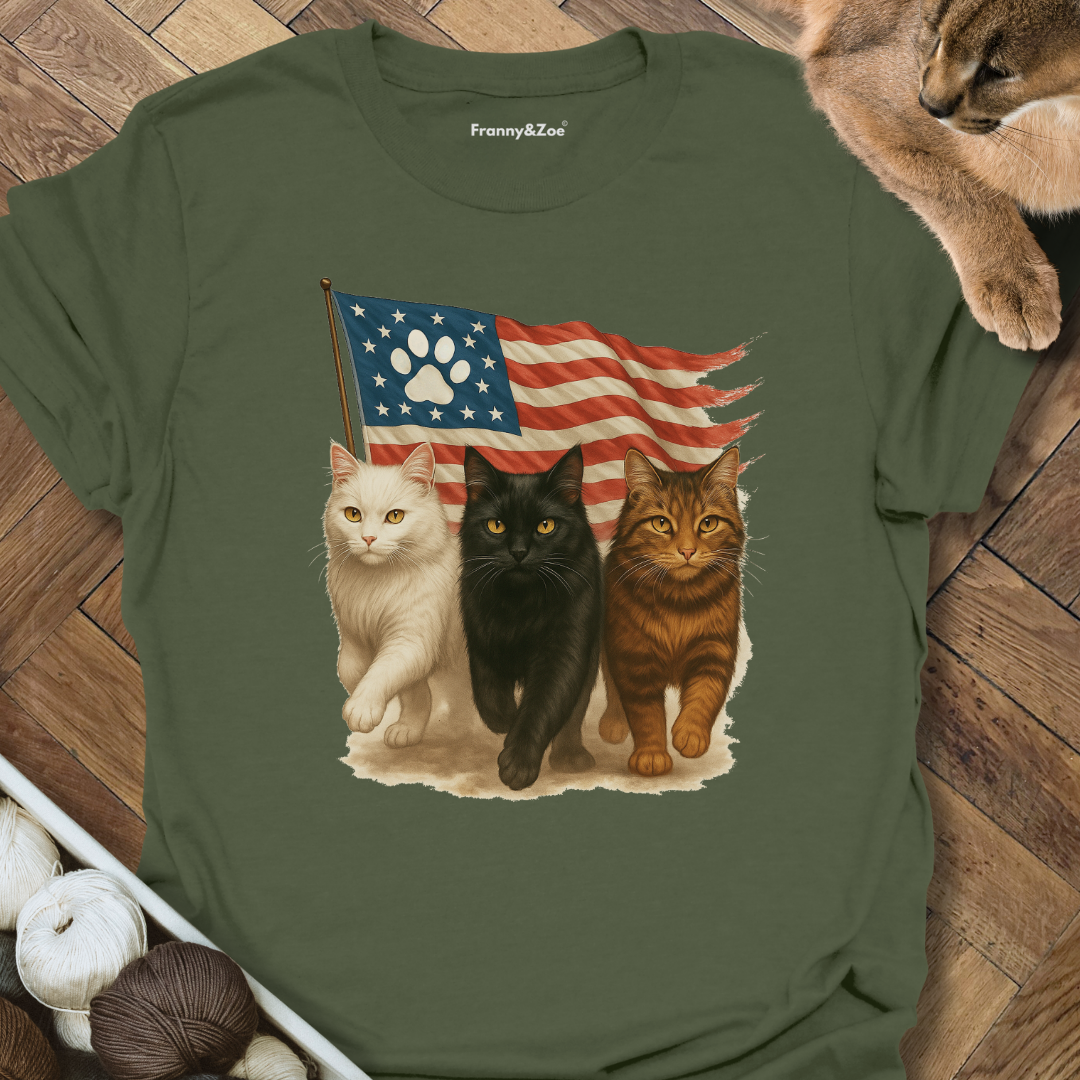 Flag And Cats T-Shirt