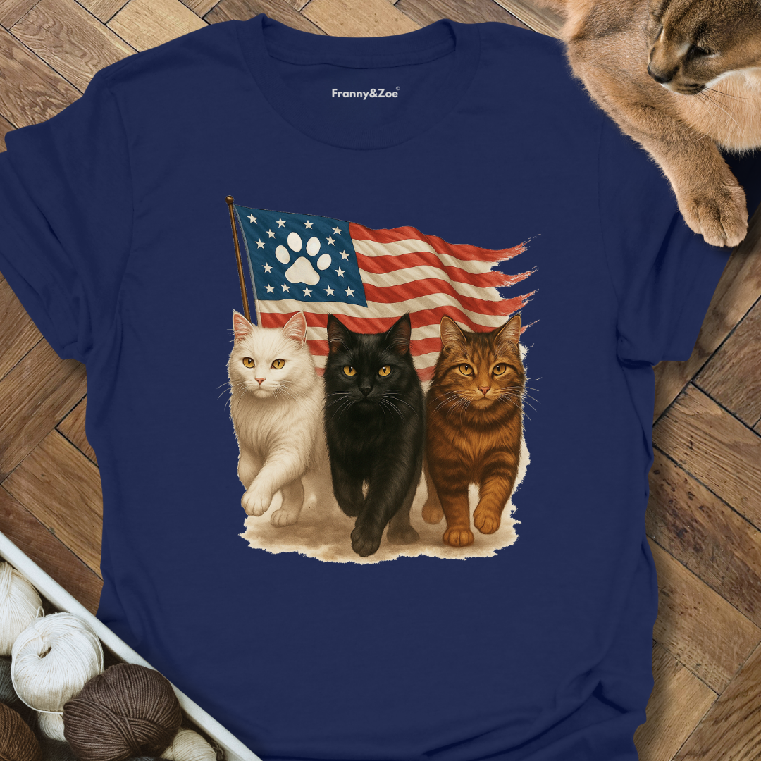 Flag And Cats T-Shirt