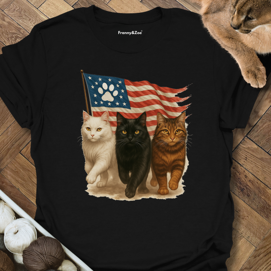 Flag And Cats T-Shirt