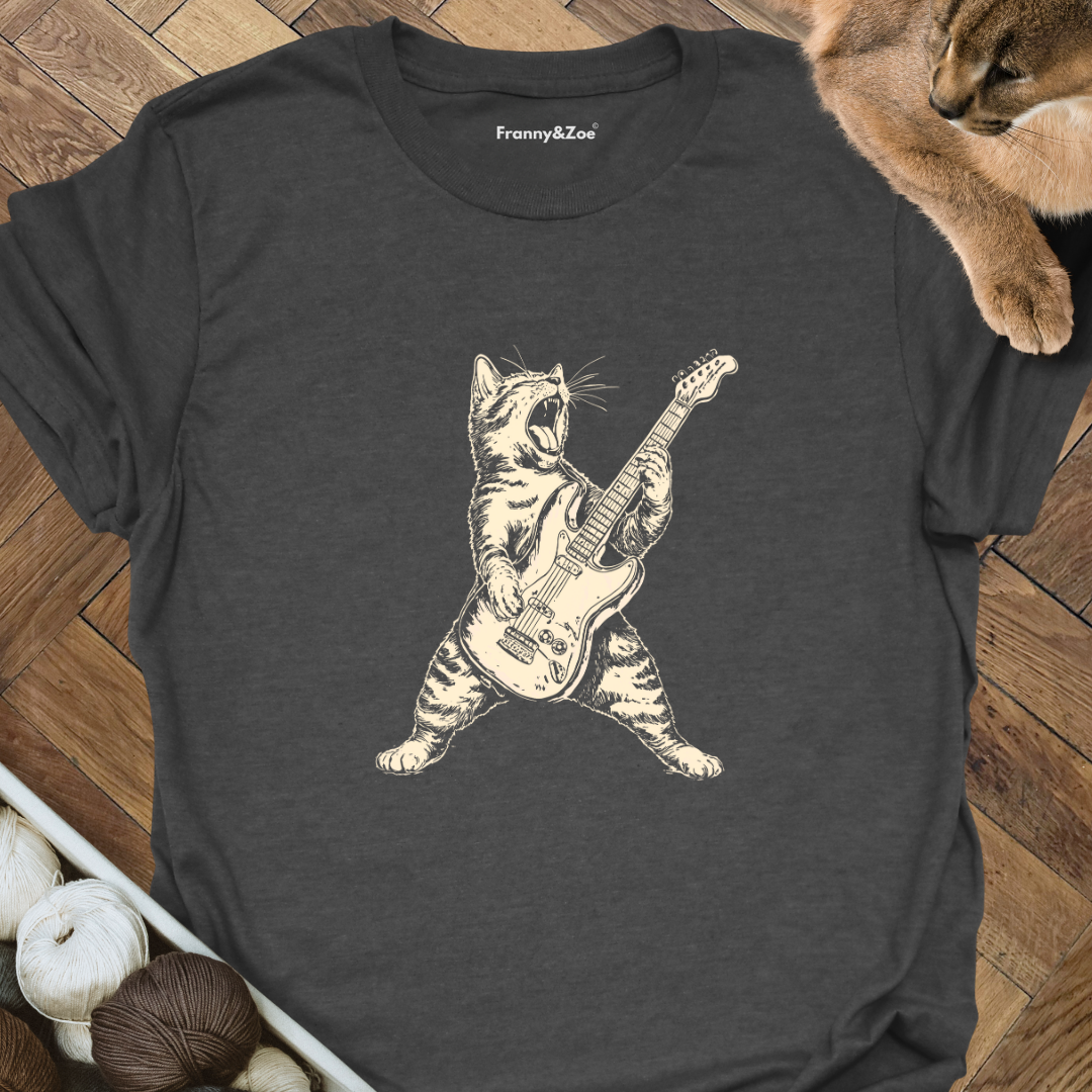 Guitar Cat V T-Shirt