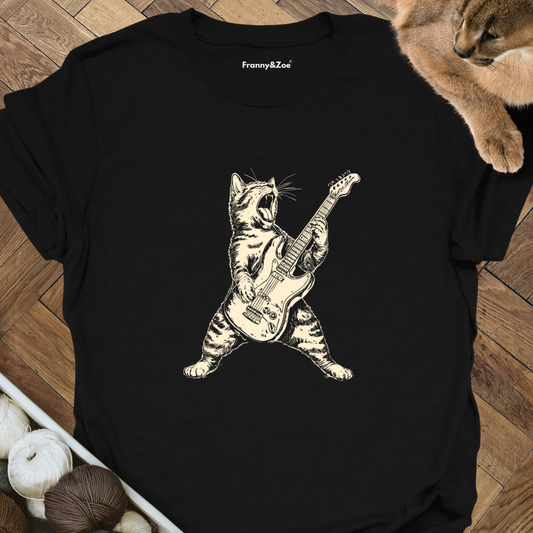 Guitar Cat V T-Shirt