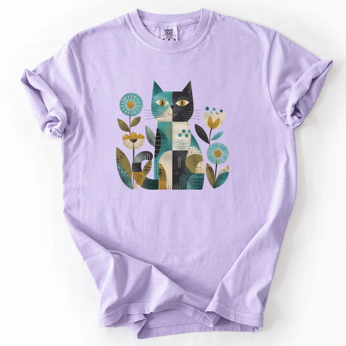 Cat & Flowers Premium Tee