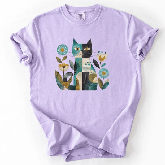 Cat & Flowers Premium Tee